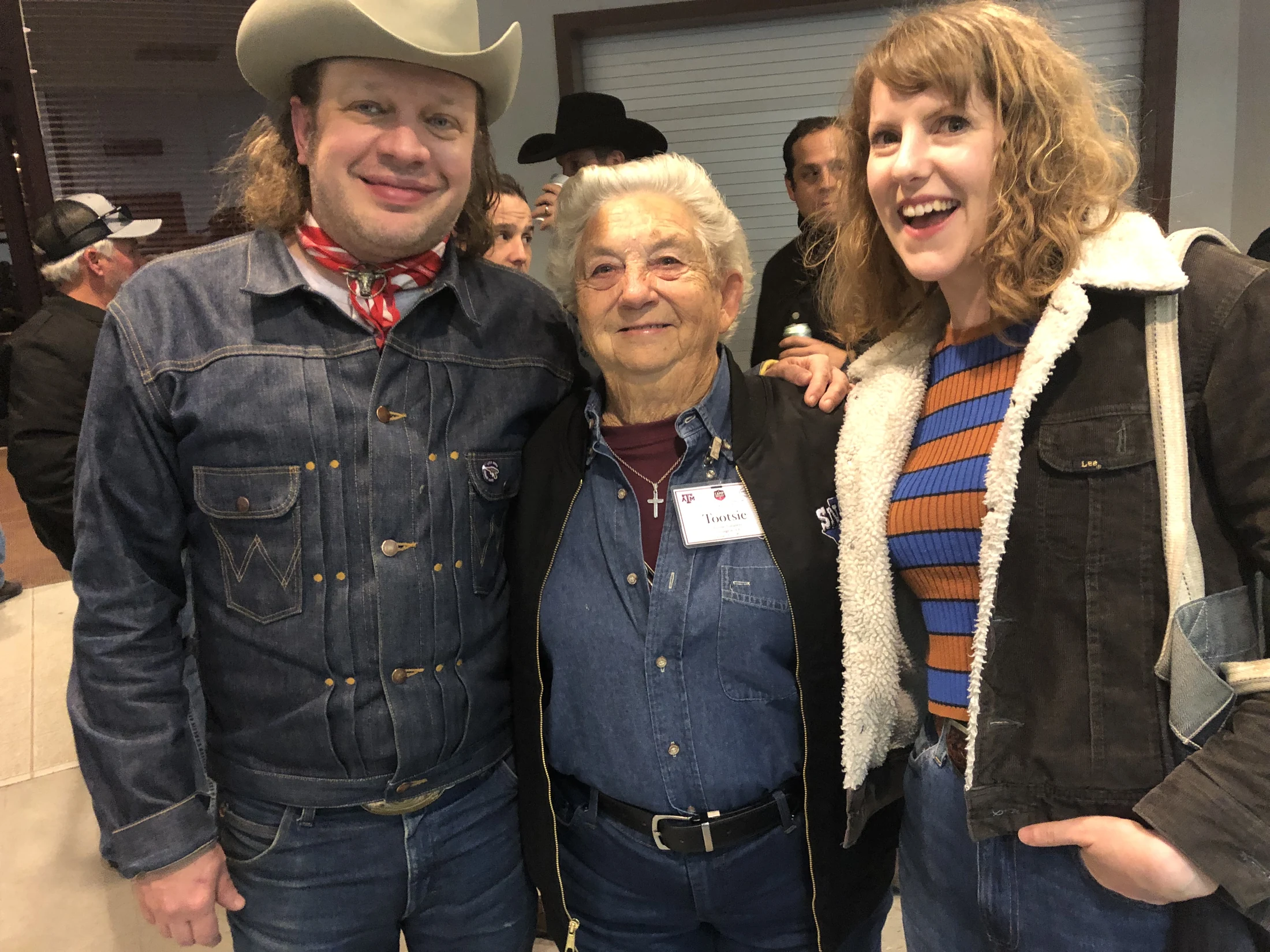 Joe and Fliss with Tootsie, the Queen of Texas BBQ